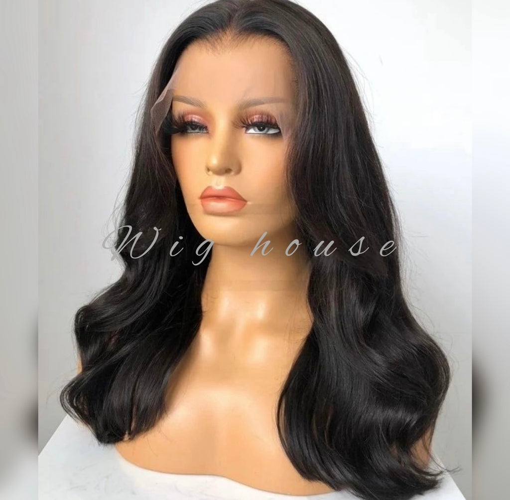 22 inches black wig