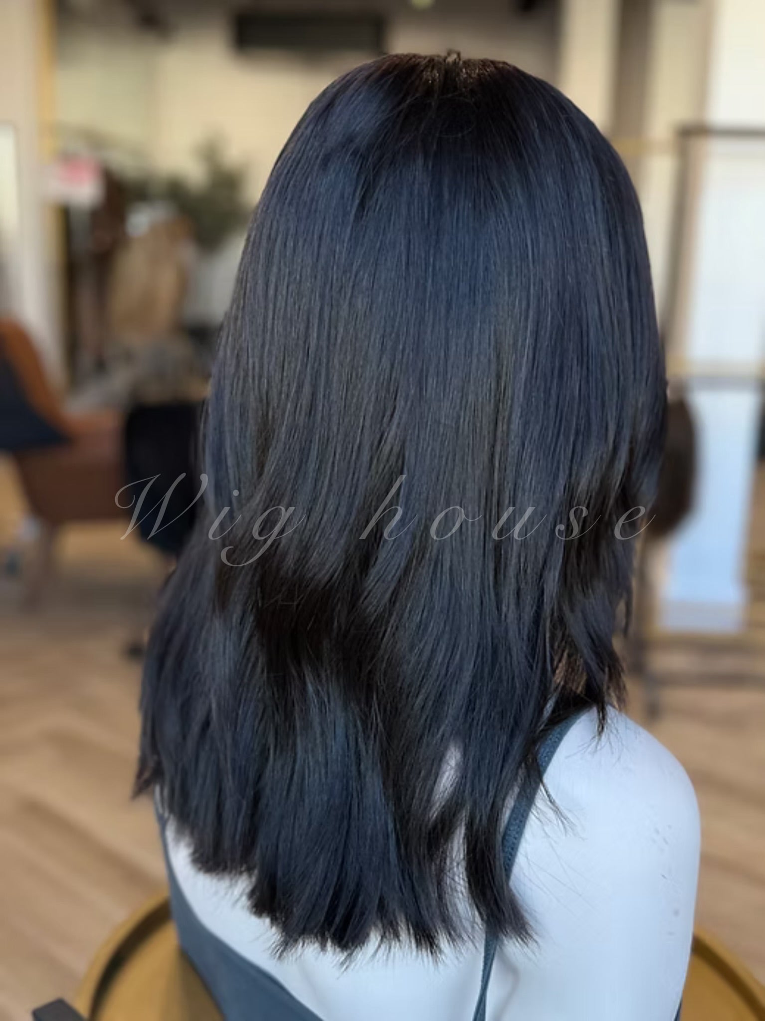 18 inches black wave wigباروكة ١٨ انش أسود ويفي