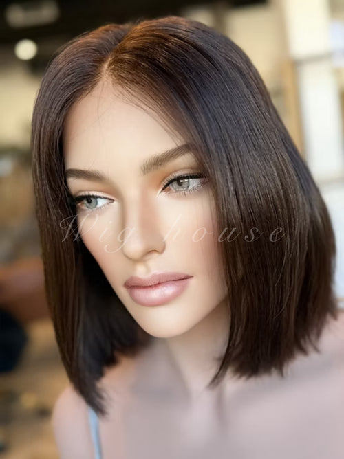 14 inches brown straight wigباروكة ١٤ انش بني لستريت
