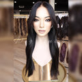 24 inches light density black wig