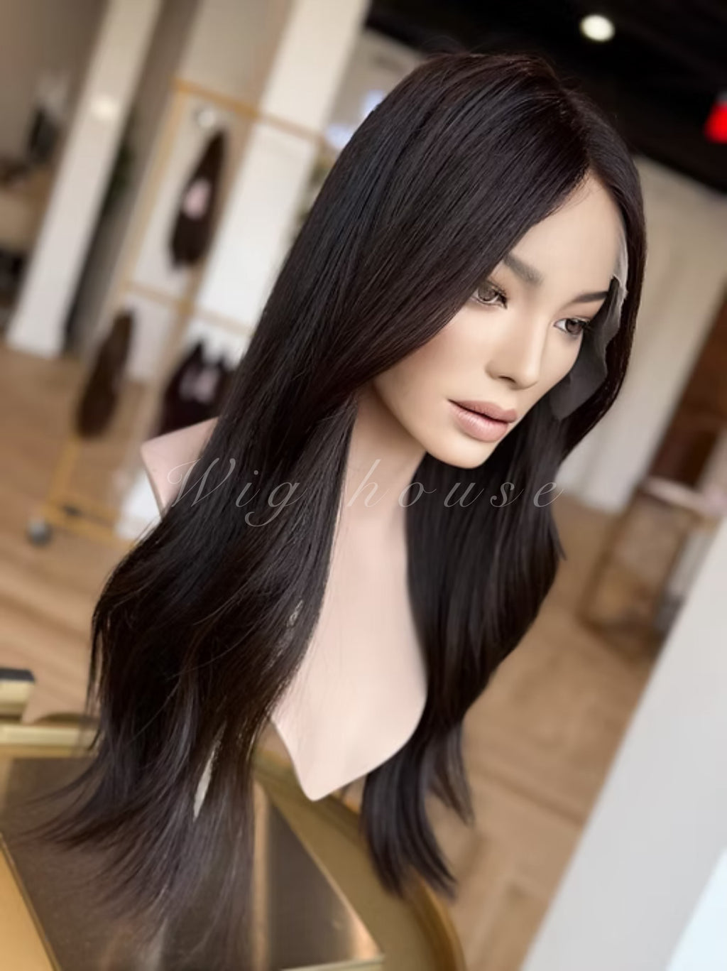 Light density 24 inches natural color wig