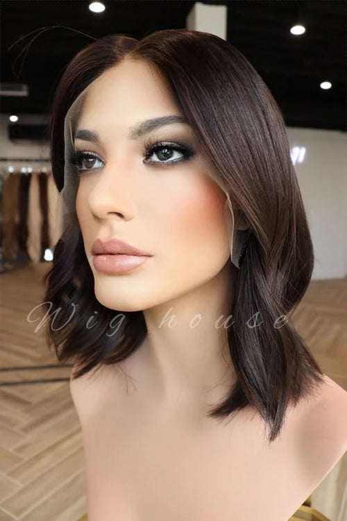 14 inches brown wave wigباروكة ١٤ انش أسود ويفي