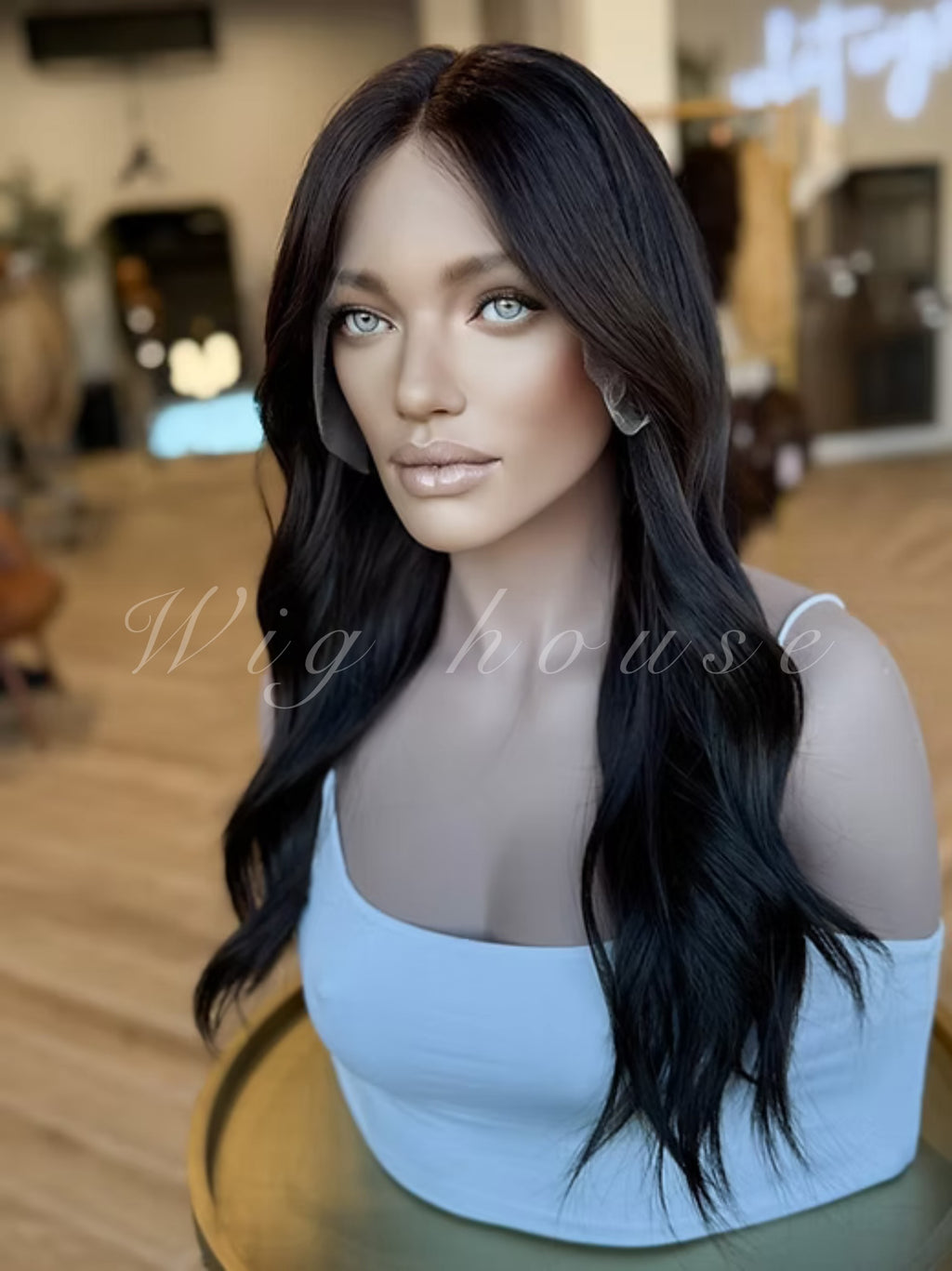 24 inches black wave wigباروكة ٢٤ انش أسود ويفي