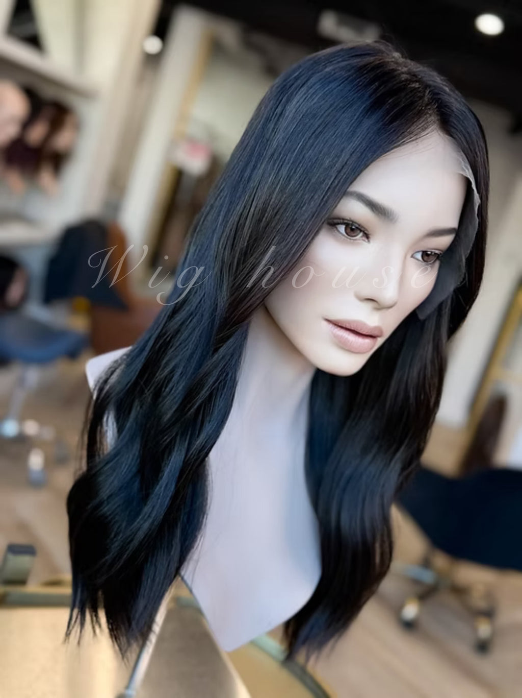 22 inches black wave wigباروكة ٢٢ انش أسود ويفي