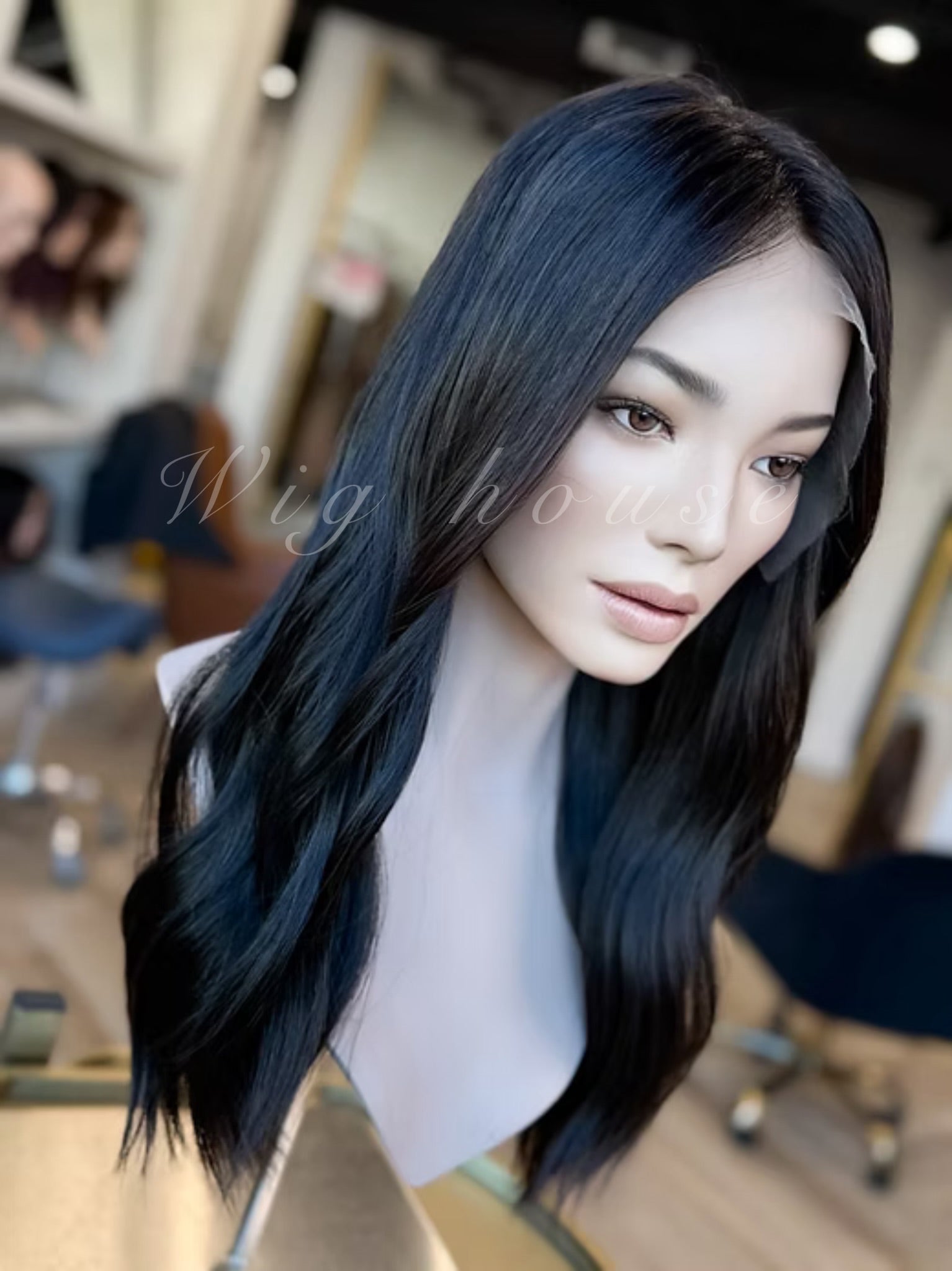 22 inches black wave wigباروكة ٢٢ انش أسود ويفي