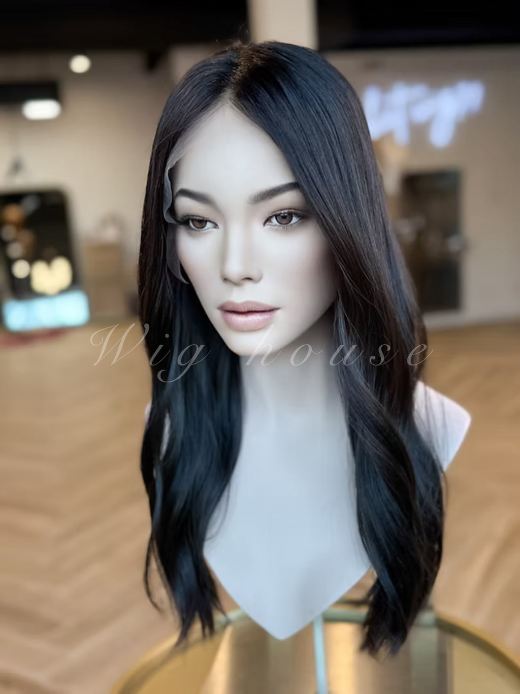 22 inches black wave wigباروكة ٢٢ انش أسود ويفي