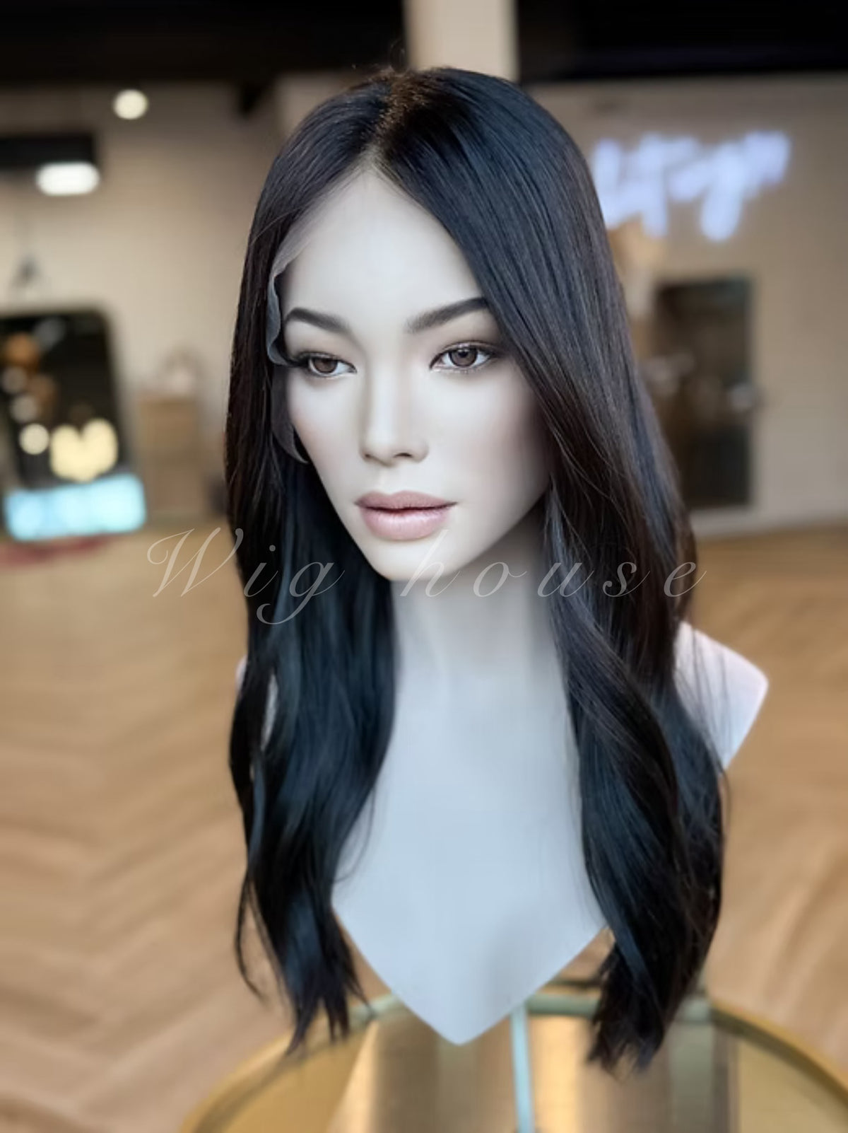 22 inches black wave wigباروكة ٢٢ انش أسود ويفي
