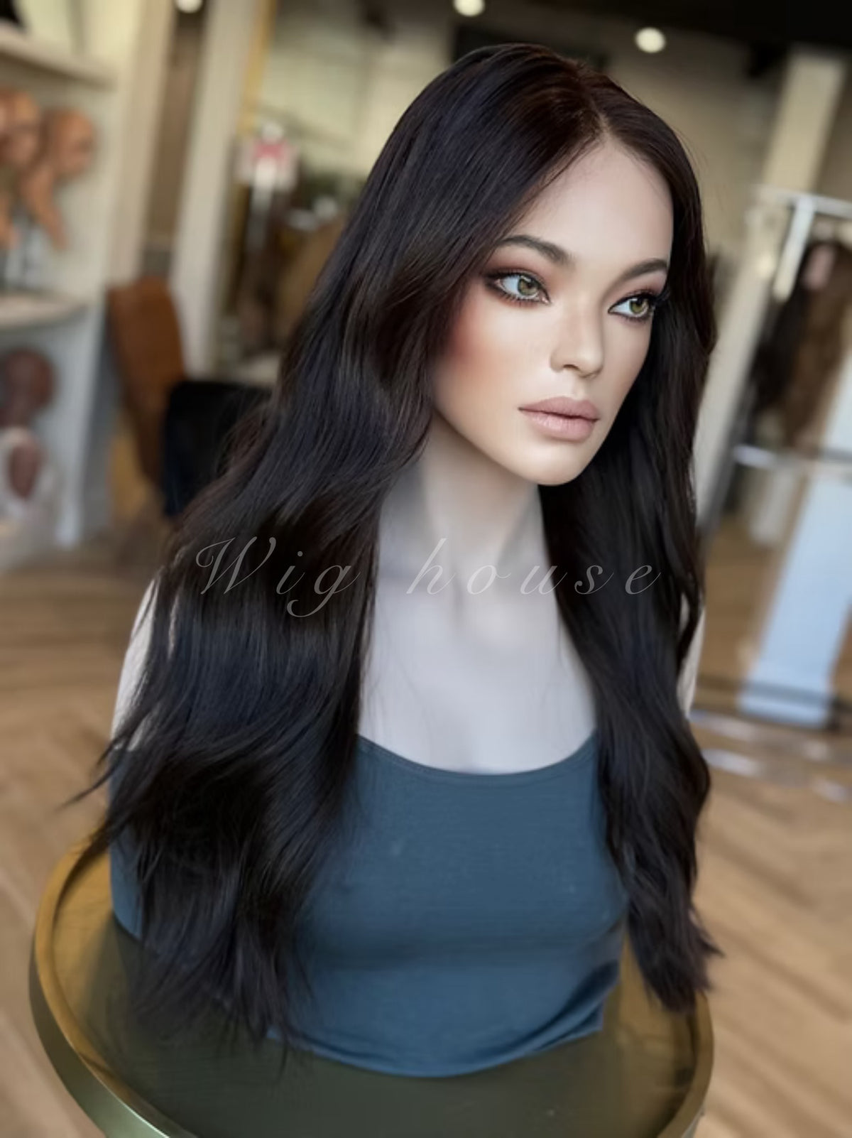 High density 26 inches black color wig