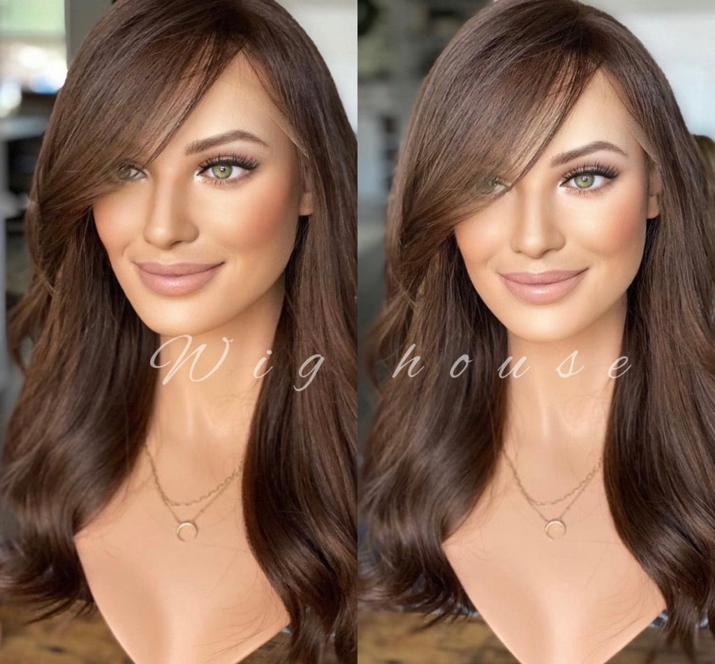 22 inches brown wig