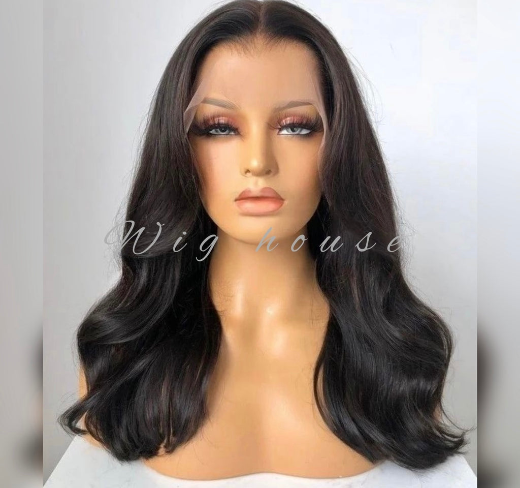 22 inches black wig