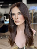 22 inches brown wave wigباروكة ٢٢ انش بني ويفي
