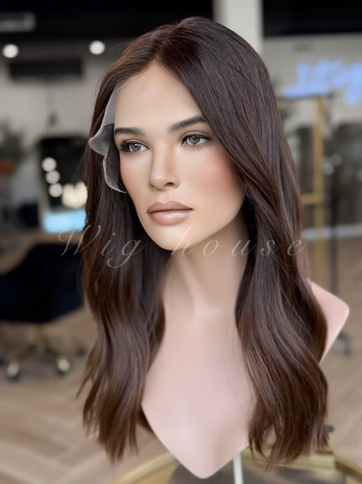 22 inches brown wave wigباروكة ٢٢ انش بني ويفي