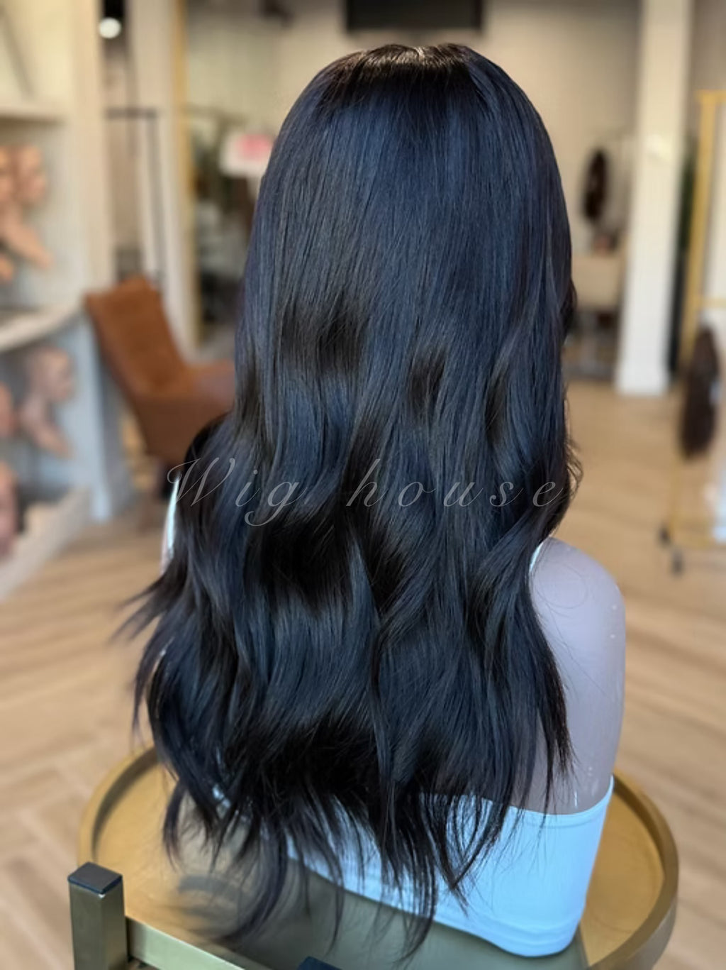 24 inches black wave wigباروكة ٢٤ انش أسود ويفي