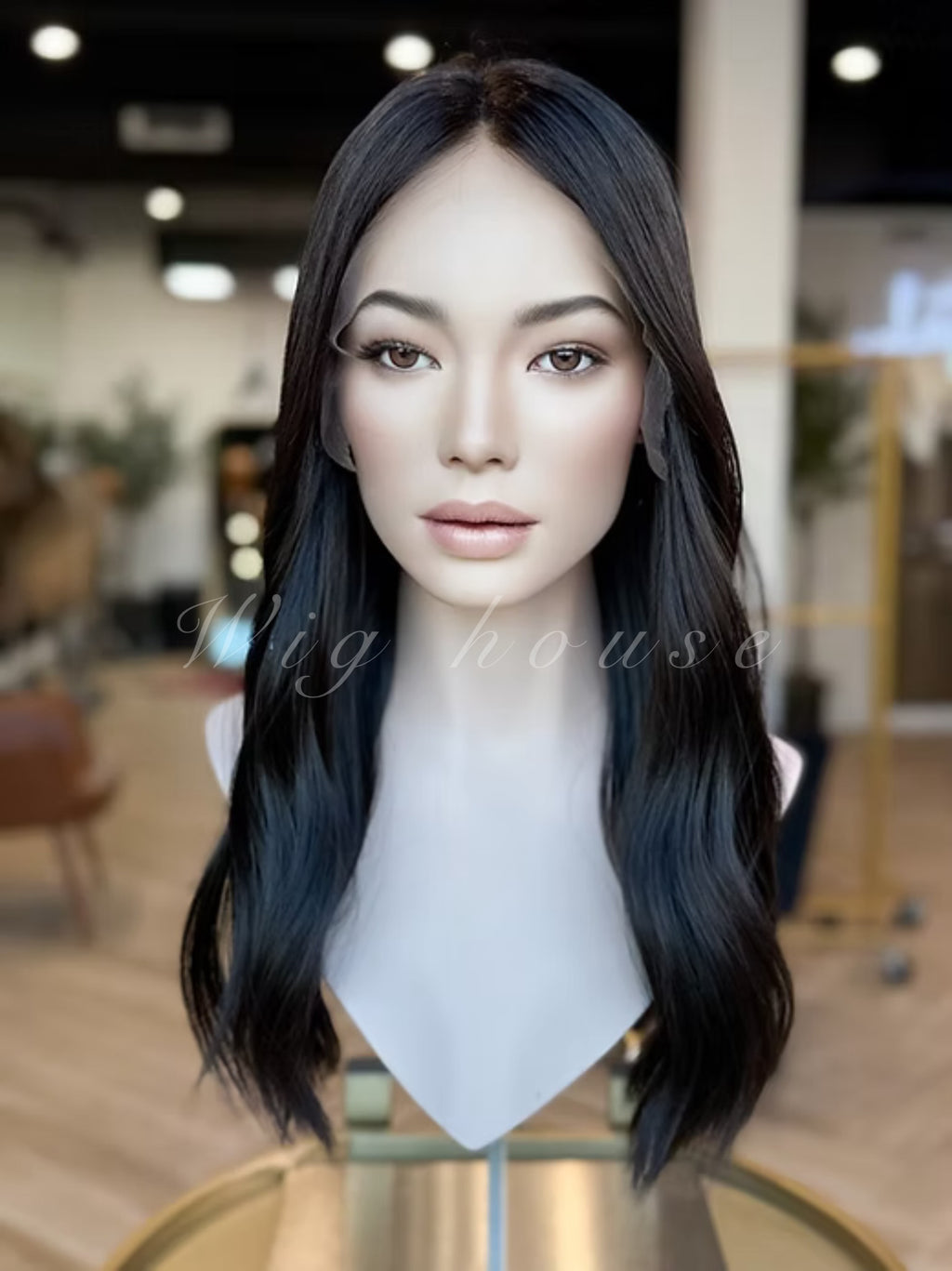 22 inches black wave wigباروكة ٢٢ انش أسود ويفي