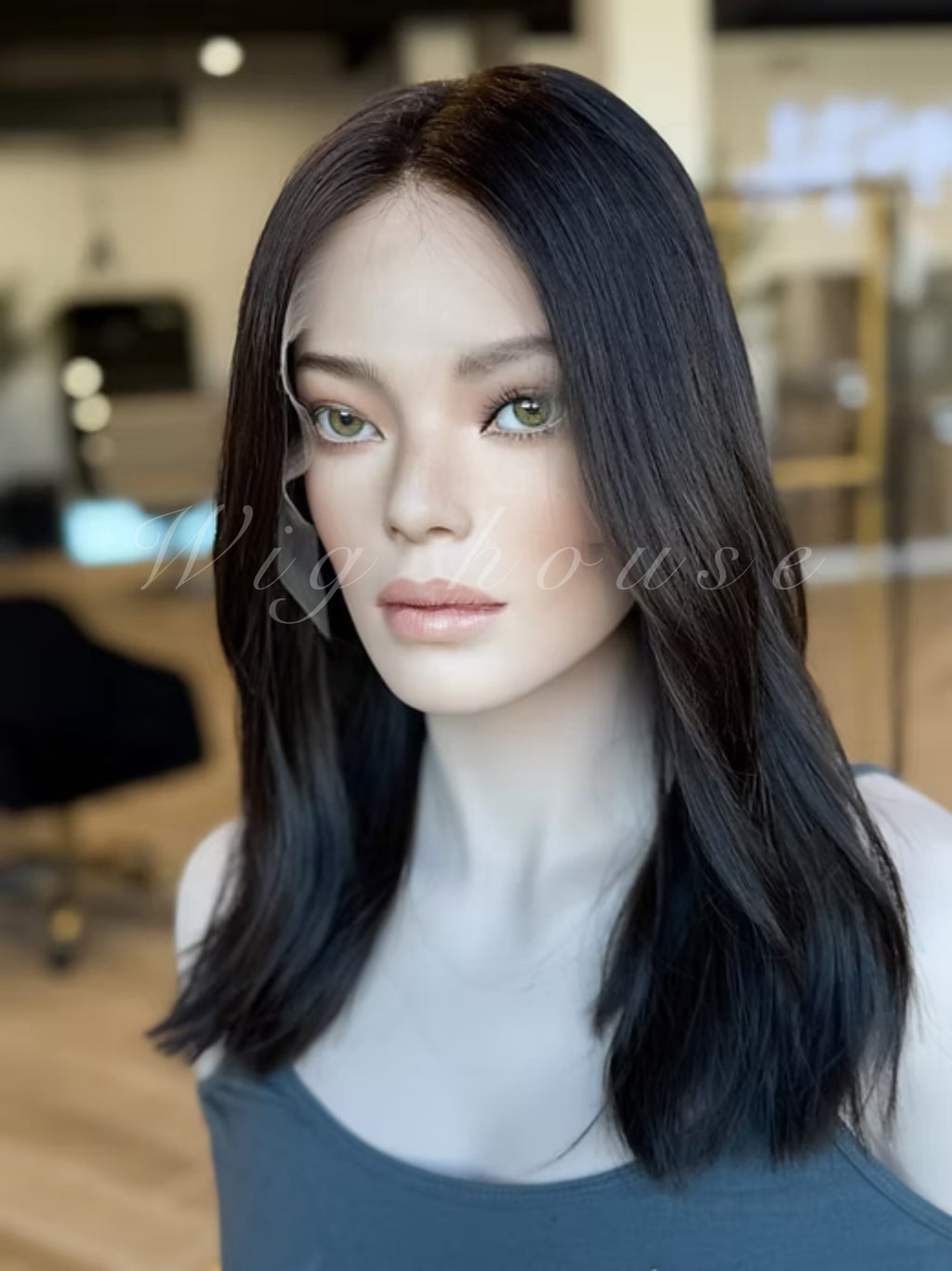 18 inches black wave wigباروكة ١٨ انش أسود ويفي